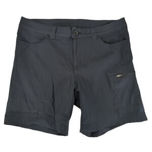 Eddie Bauer Black Nylon Stretch Shorts Gorpcore‎ Women's 8 Hiking Camping Summer